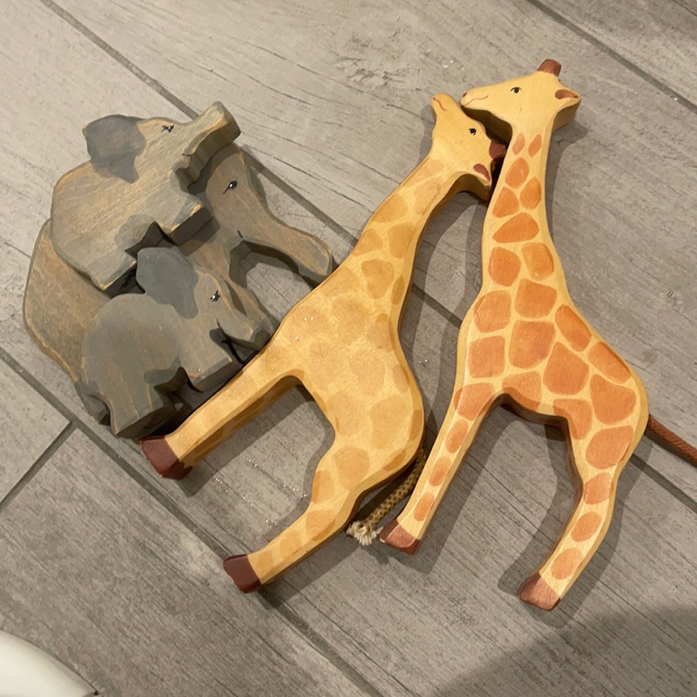 Wood animal toys used